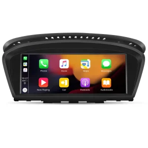 AWESAFE Radio Android pour BMW Série 3 E90 E91 E92 2009-2012 Système Cic & BMW Série 5 E60 E61 E63 E64 2009-2012 Système Cic Intégré Carplay intégré/Android Auto SWC GPS Bluetooth WiFi RDS FM Radio