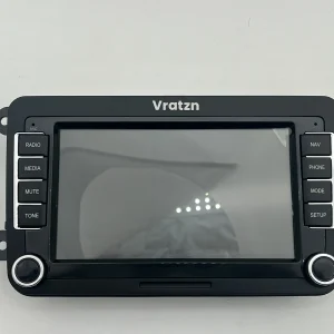 Vratzn 2+64G Android Car Stereo with Carplay/Android Auto for VW Jetta Seat Passat Tiguan CC Golf Skoda 7” HD Touchscreen Headunit HiFi GPS WiFi Bluetooth FM Radio with Backup Camera+Mic+SWC