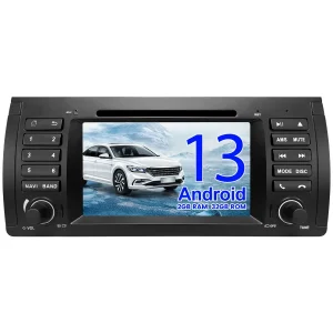 Android 7 Zoll Autoradio 1DIN 2G+32G Für BMW E39 Built in Carplay SWC Bluetooth AM/FM