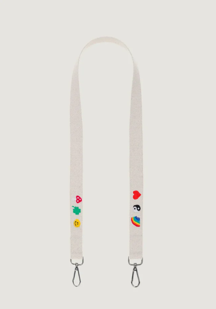 Anse De Sac Brodée Emojis Écru