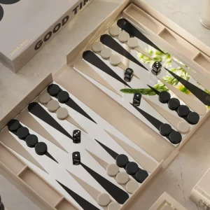 Art Of Backgammon Mirror Beige