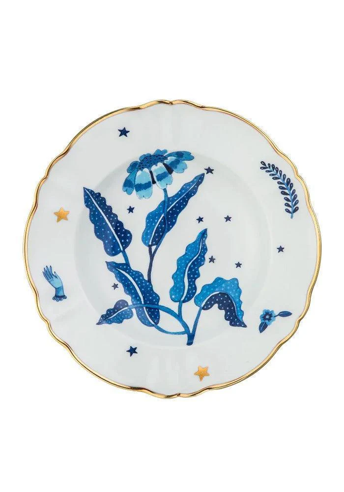 Assiette Creuse en Porcelaine Blue Flower – Image 2