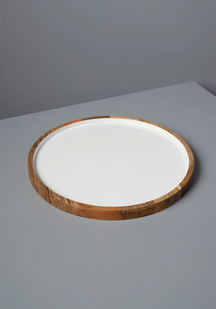 Assiette De Présentation Madras Blanche – Image 2