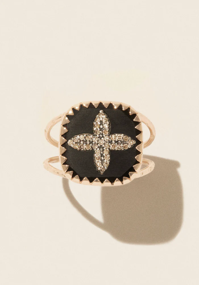 Bague Bowie N°2 Noir Diamant