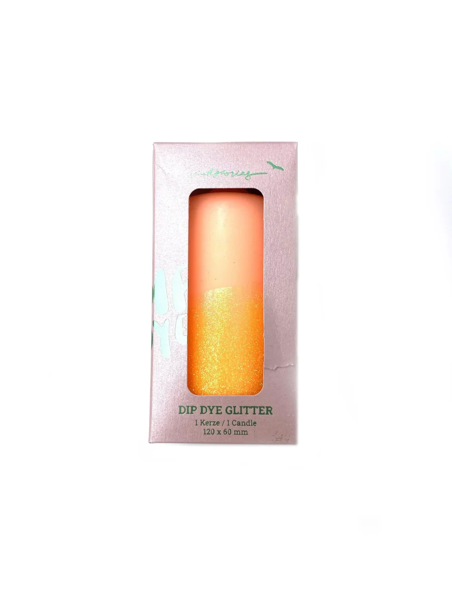 Bougie Dip Dye Glitter Orange – Image 3
