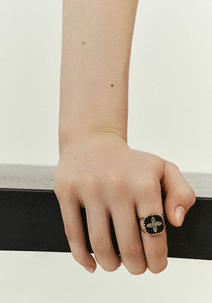 Bague Bowie N°2 Noir Diamant – Image 3