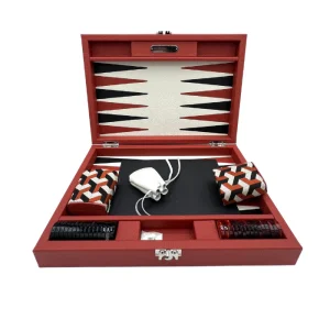 Backgammon Medium Cremisi Monogramme