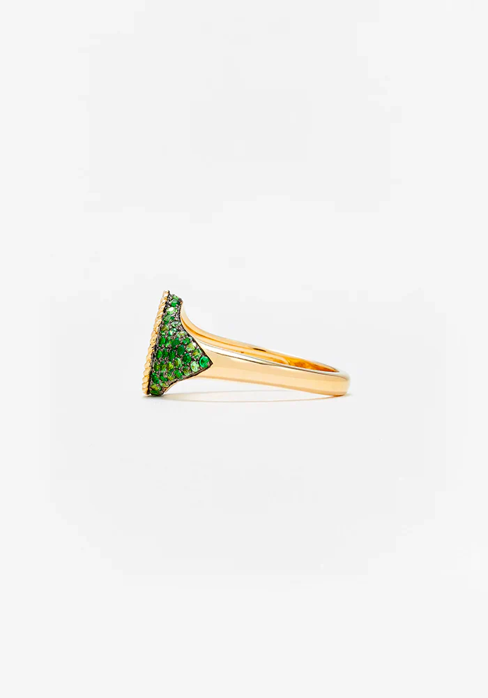 Baby Chevaliere Poire Tsavorites Vertes – Image 5