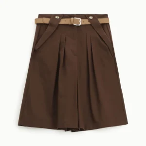 Bermuda À Pinces Marron