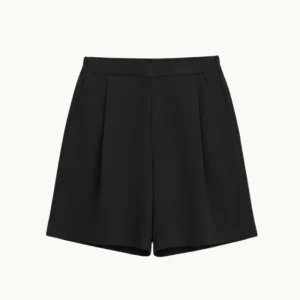 Bermuda Ample À Pinces Noir