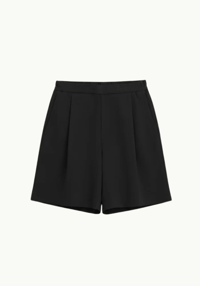Bermuda Ample À Pinces Noir