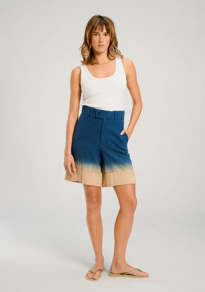 Bermuda Oga Tie And Dye Indigo