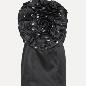 Robe Big Flower Noire