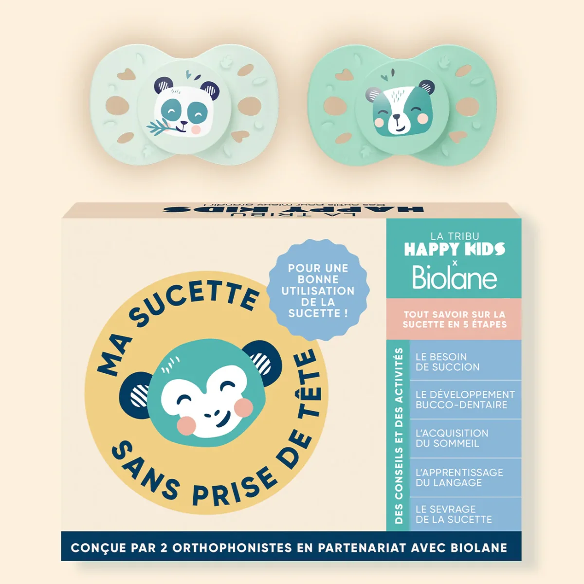 Coffret "Ma sucette sans prise de tête" + sucettes anatomiques animaux – Image 7