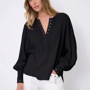 Blouse En Coton Cali Noir