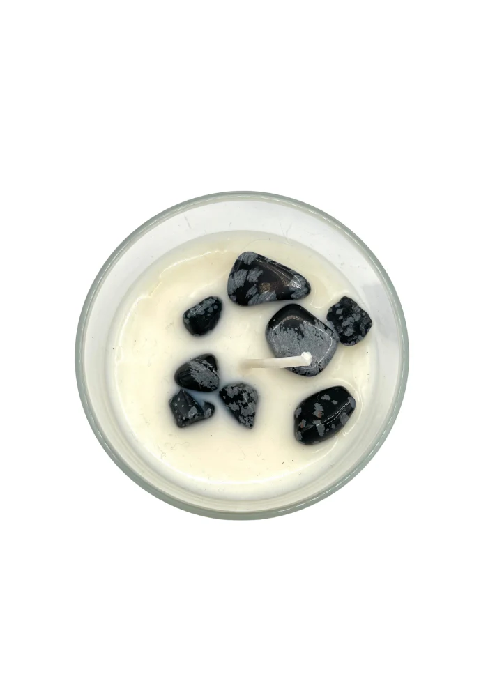 Bougie Chemin De Vie Obsidienne Flocons De Neige – Image 4