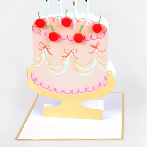 Carte Anniversaire En Gâteau Avec Des Pompons