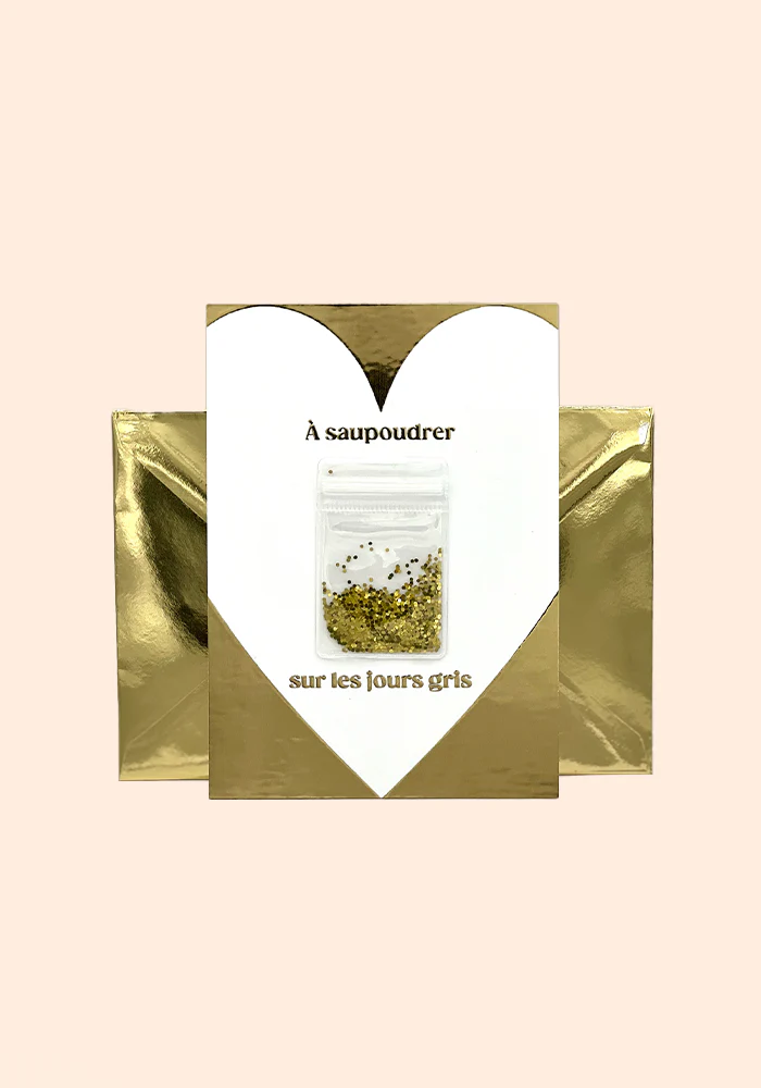 Carte De Voeux Avec Sachet A Saupoudrer