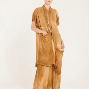 Chemise Asymétrique Tabacco