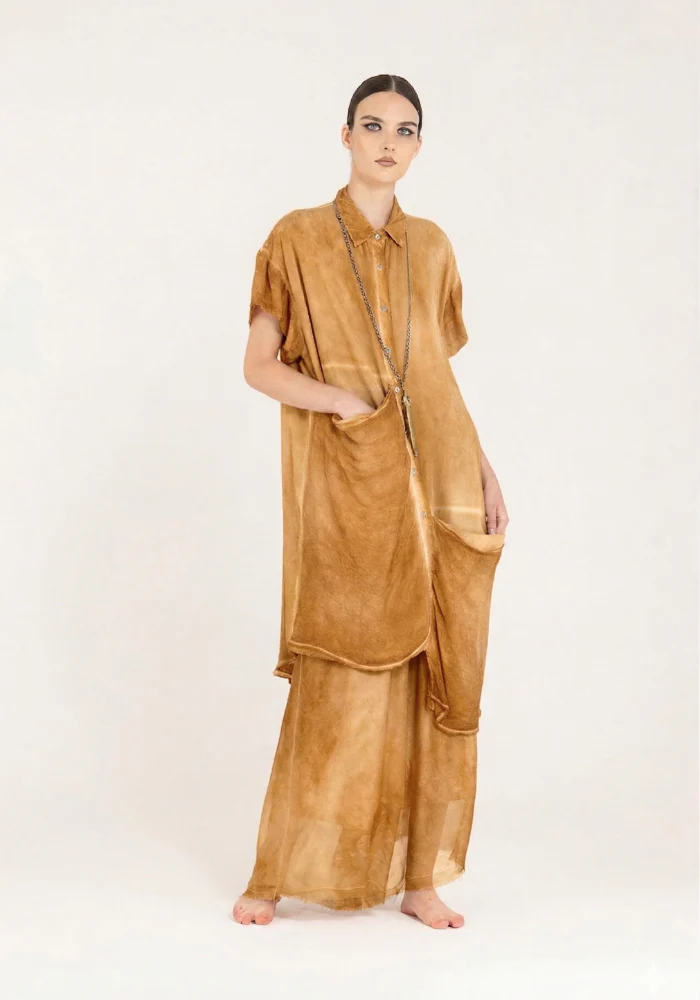 Chemise Asymétrique Tabacco