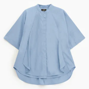 Chemise Col Mao Azur
