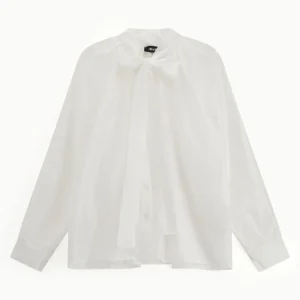 Chemise Cravate À Nouer Blanc