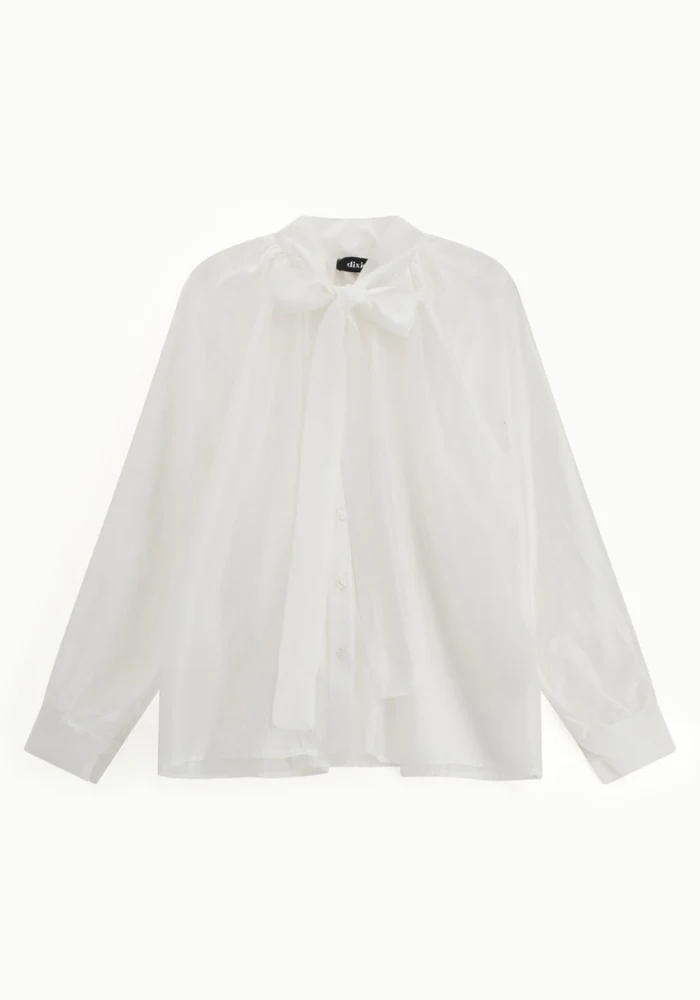 Chemise Cravate À Nouer Blanc – Image 2