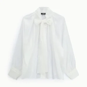 Chemise Cravate À Nouer Céleste