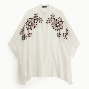 Chemise Fleurs Brodées