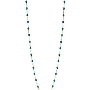 Sautoir Classique Gigi Or Rose Et Résines Jungle 60cm