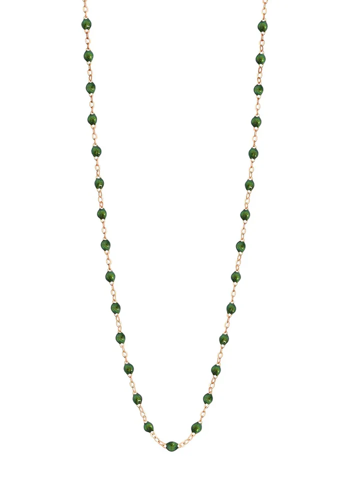 Sautoir Classique Gigi Or Rose Et Résines Scarabée 60cm