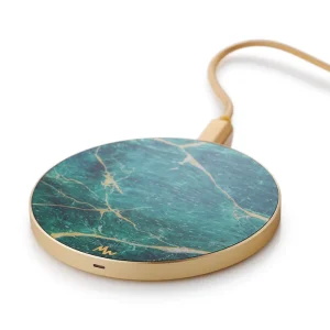 Chargeur Sans Fil Effet Marbre Vert