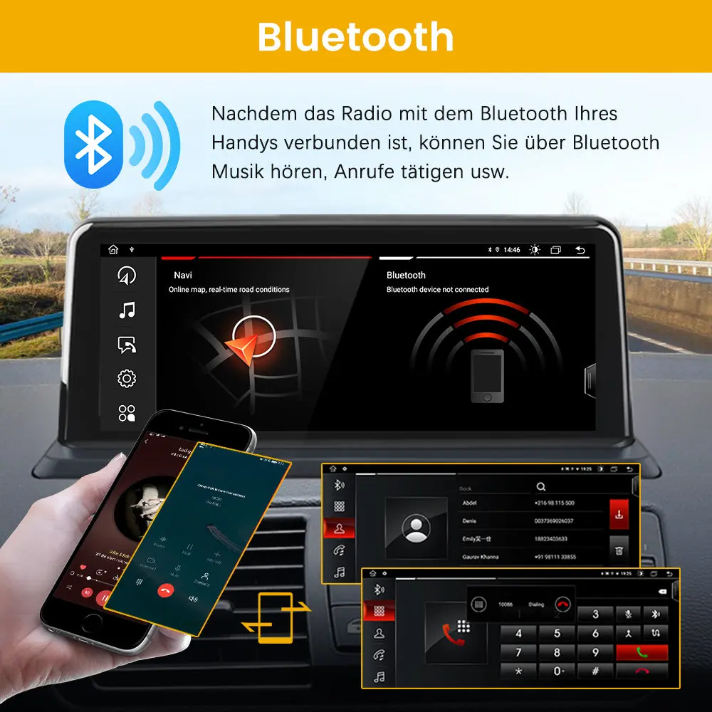 Android 8.8 Zoll AutoRadio 4G+64G für BMW 1 Serie E81 E82 E87 E88 2005-2012 mit ClC system Built in Carplay/Android Auto SWC BT AM/FM – Image 7