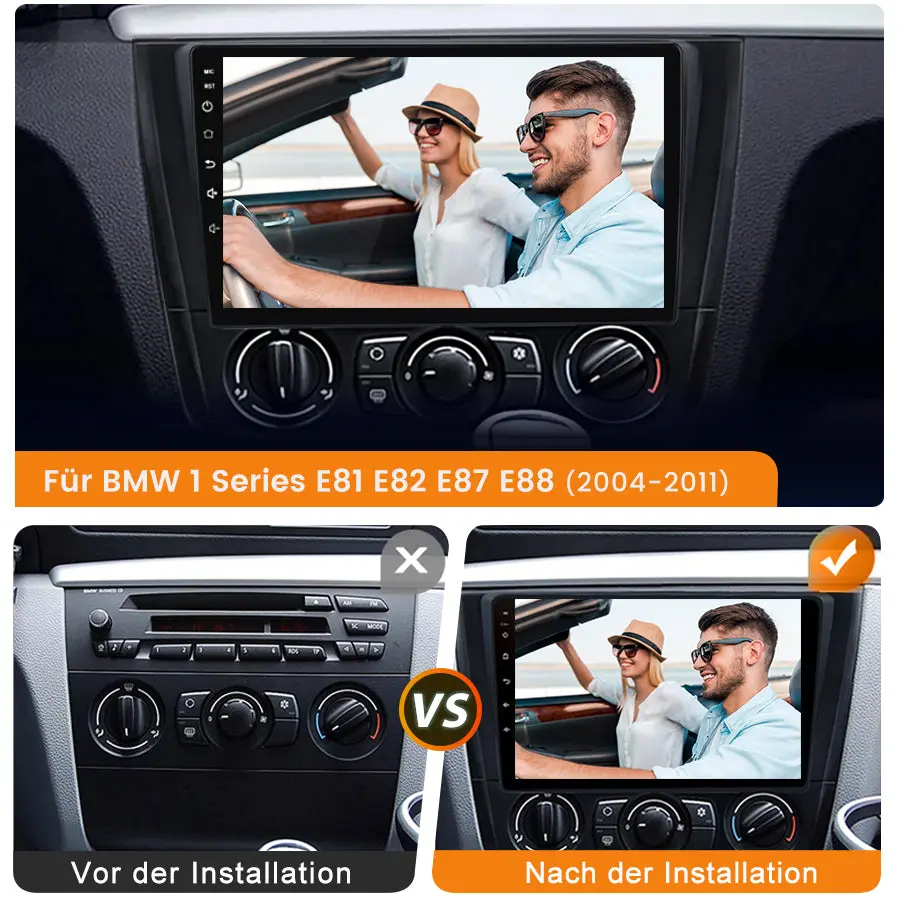 Android Radio Fur BMWi 1Series E81 E82 E87 E88 (2004-2011) Built in Carplay/Android Auto SWC BT AM/FM – Image 3