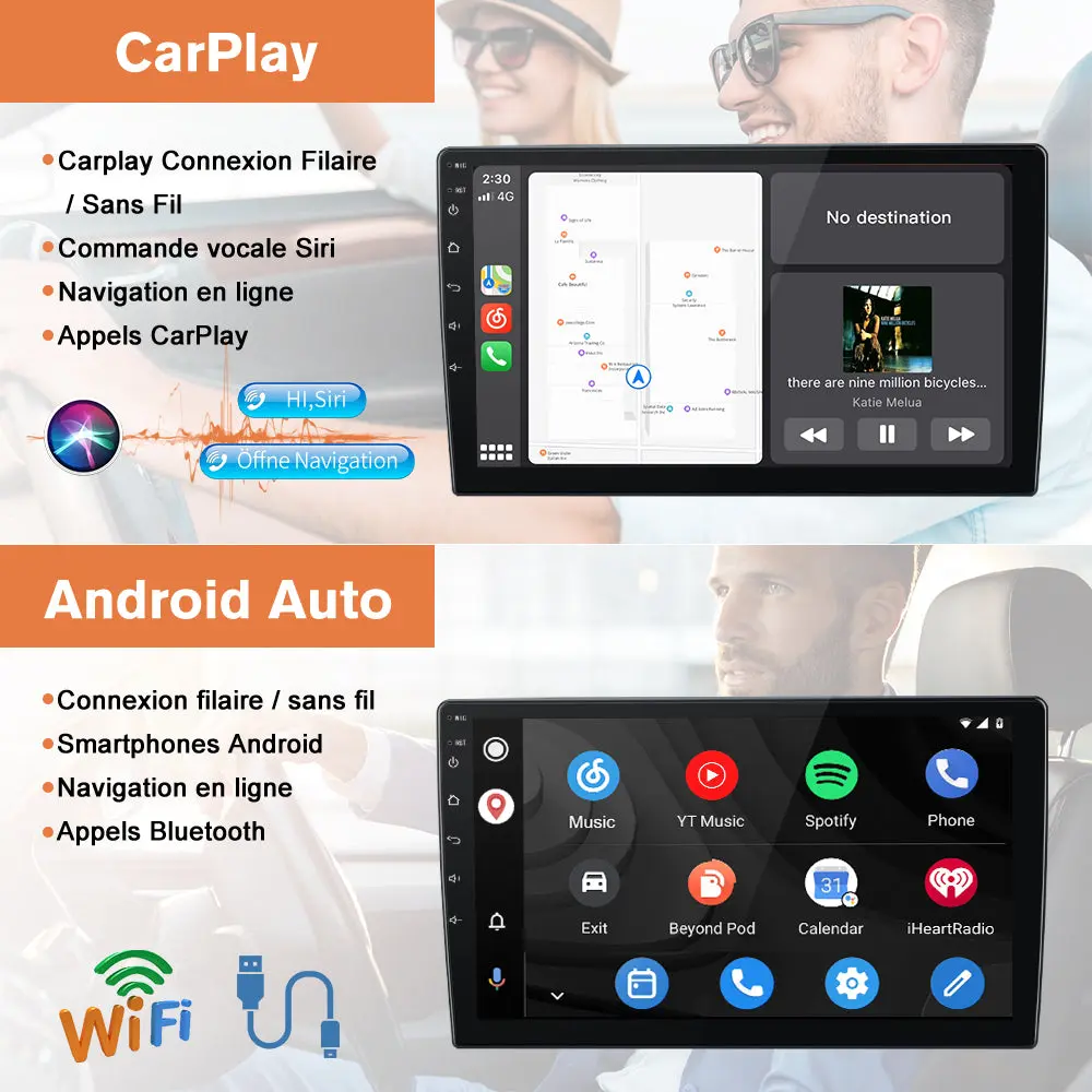 Android Radio Pour Berlingo B9 Peugeot Partner (2008-2019) Construit en Carplay/Android Auto SWC BT AM/FM – Image 5