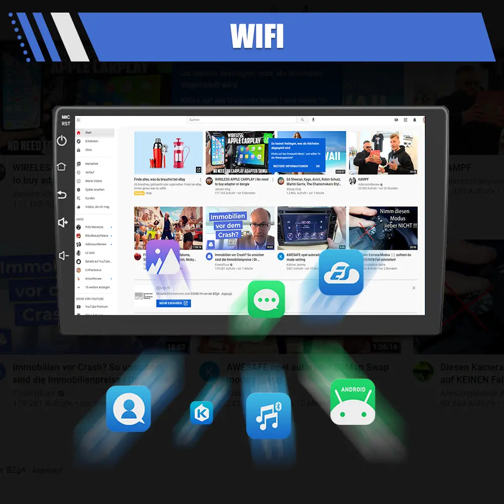 Radio Android Pour 0ashqai110 (2006-2013) Carplay intégré/Android Auto SWC BT AM/FM – Image 7