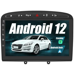 AWESAFE Android 12.0 [2GB+32GB] Radio Coche con Pantalla Táctil 9 Pulgadas para Peugeot 308/408 2007-2013, Autoradio con Carplay/WiFi/Bluetooth/GPS/FM, Admite Mandos Volante y Aparcamiento