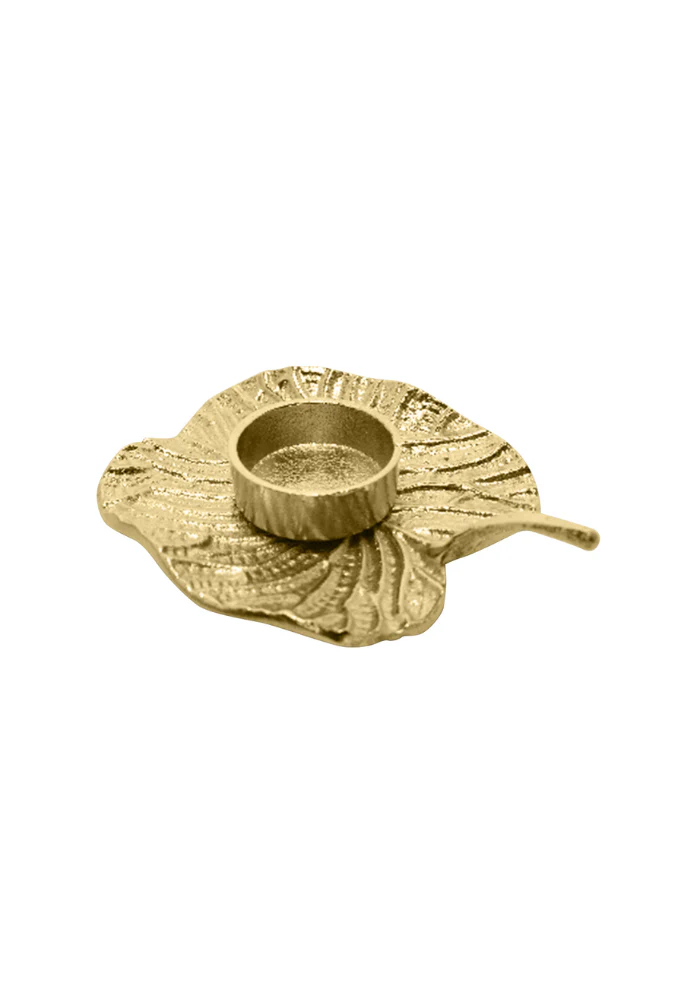 Bougeoir Chauffe Plat Nénuphar Doré – Image 2