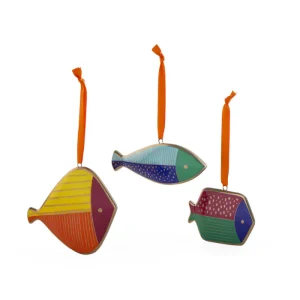 Set De 3 Décorations À Suspendre Banc De Poissons