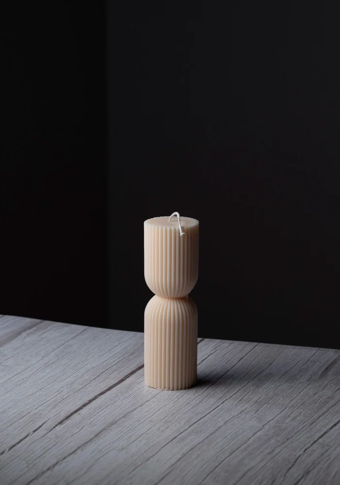 Bougie Pillier Resserrée Vanille Petit Modèle