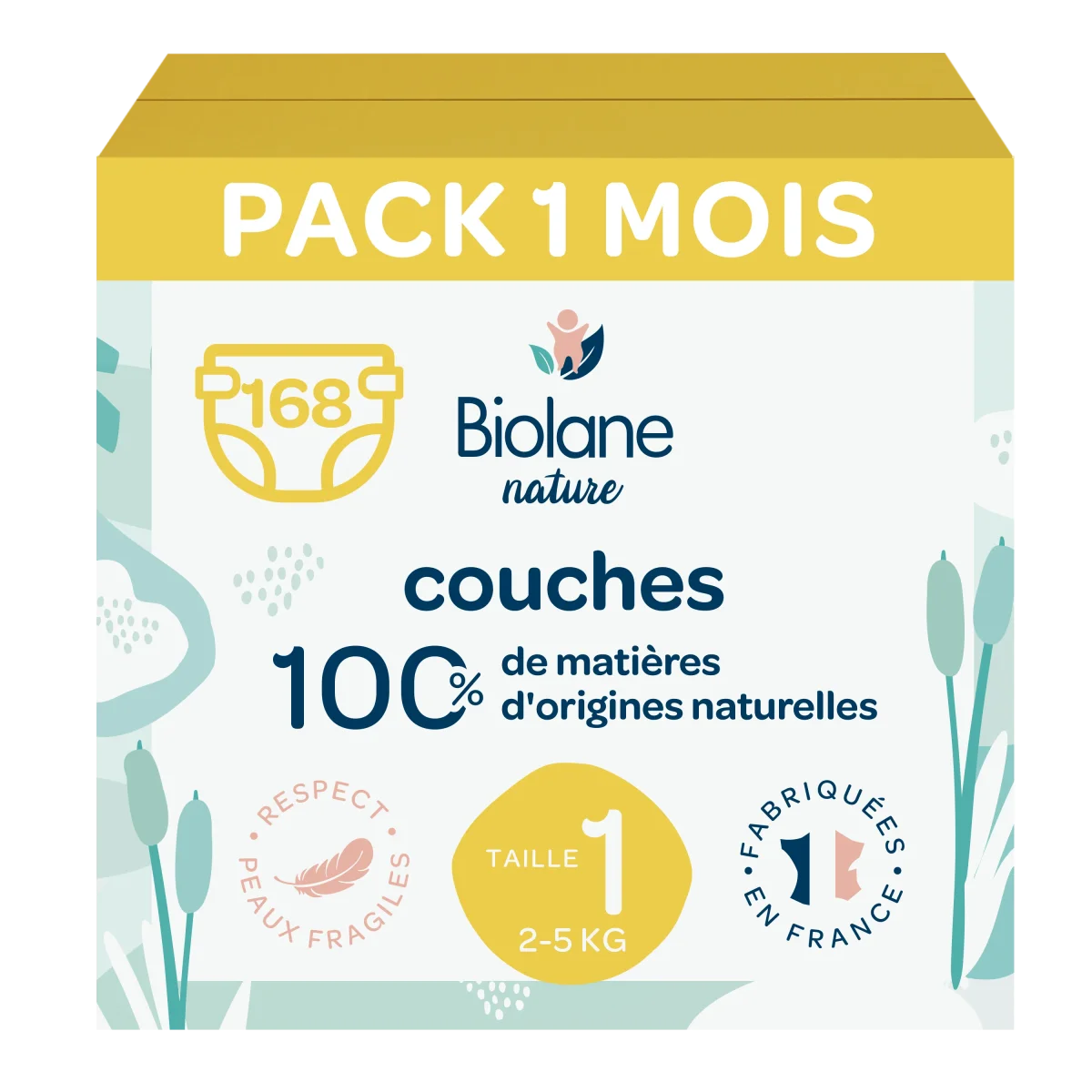 Pack 1 mois couches Biolane Nature