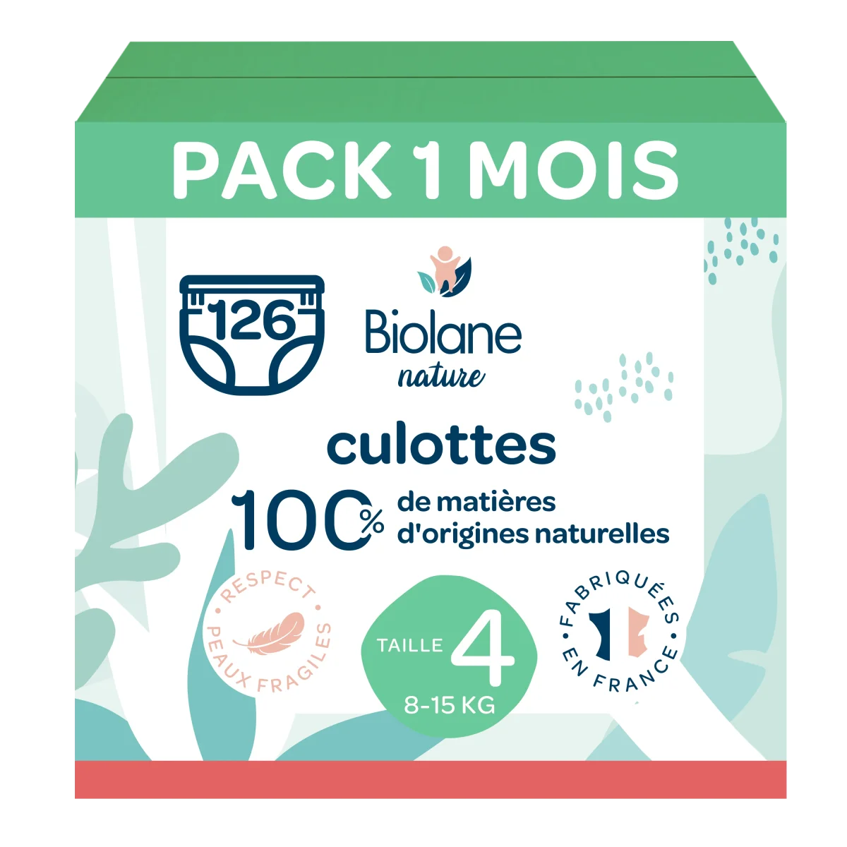Pack 1 mois couches culottes Biolane Nature – Image 2