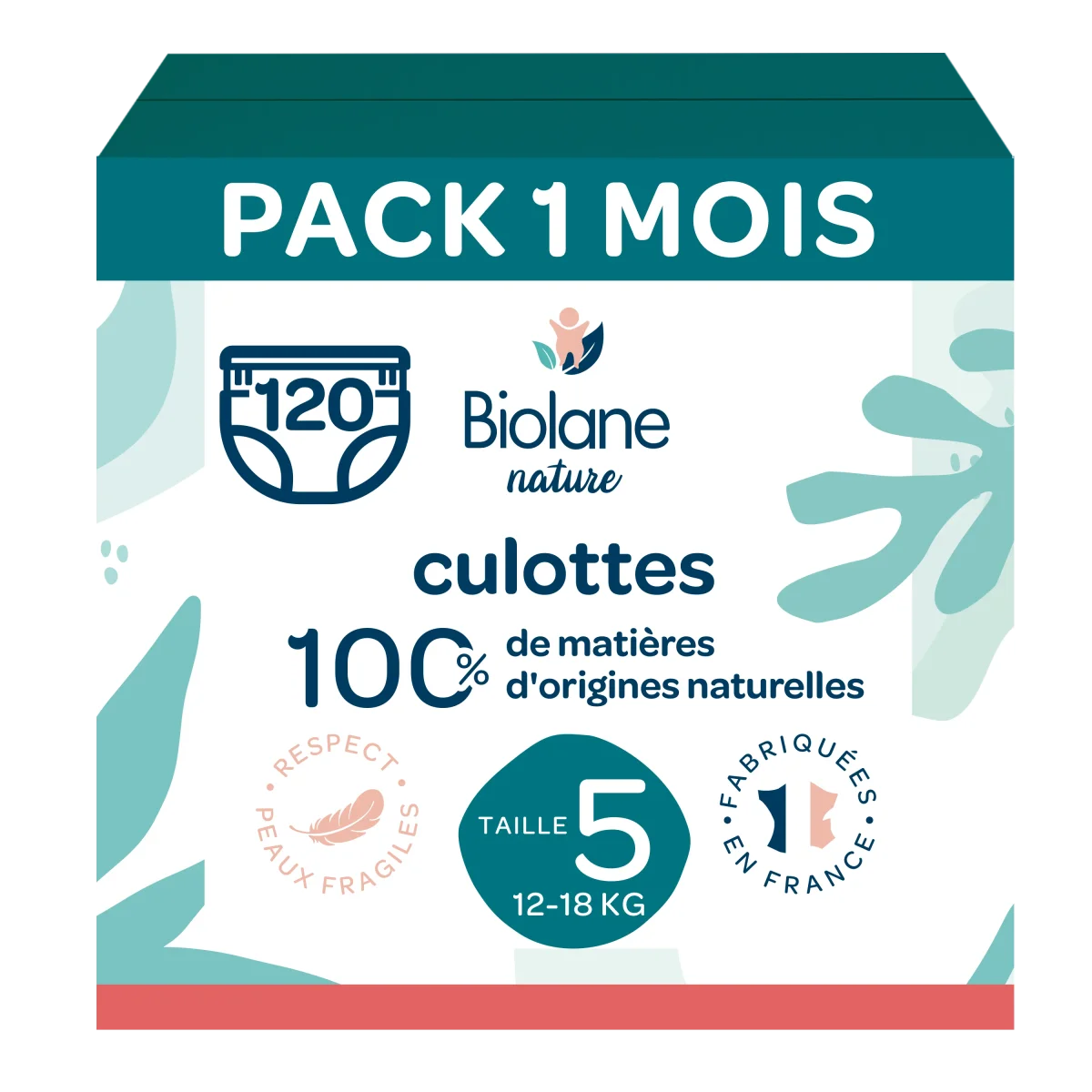 Pack 1 mois couches culottes Biolane Nature – Image 3