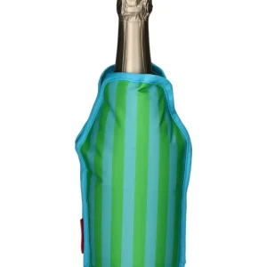 Housse Isotherme Pour Bouteille À Rayures Verte Et Bleue
