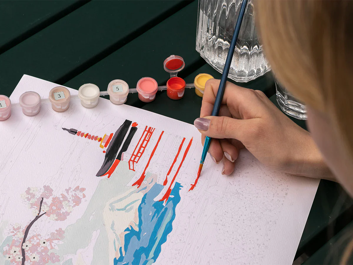 Coffret peinture au numéro - MONT FUJI PAR LA PETITE ÉPICERIE – Image 4