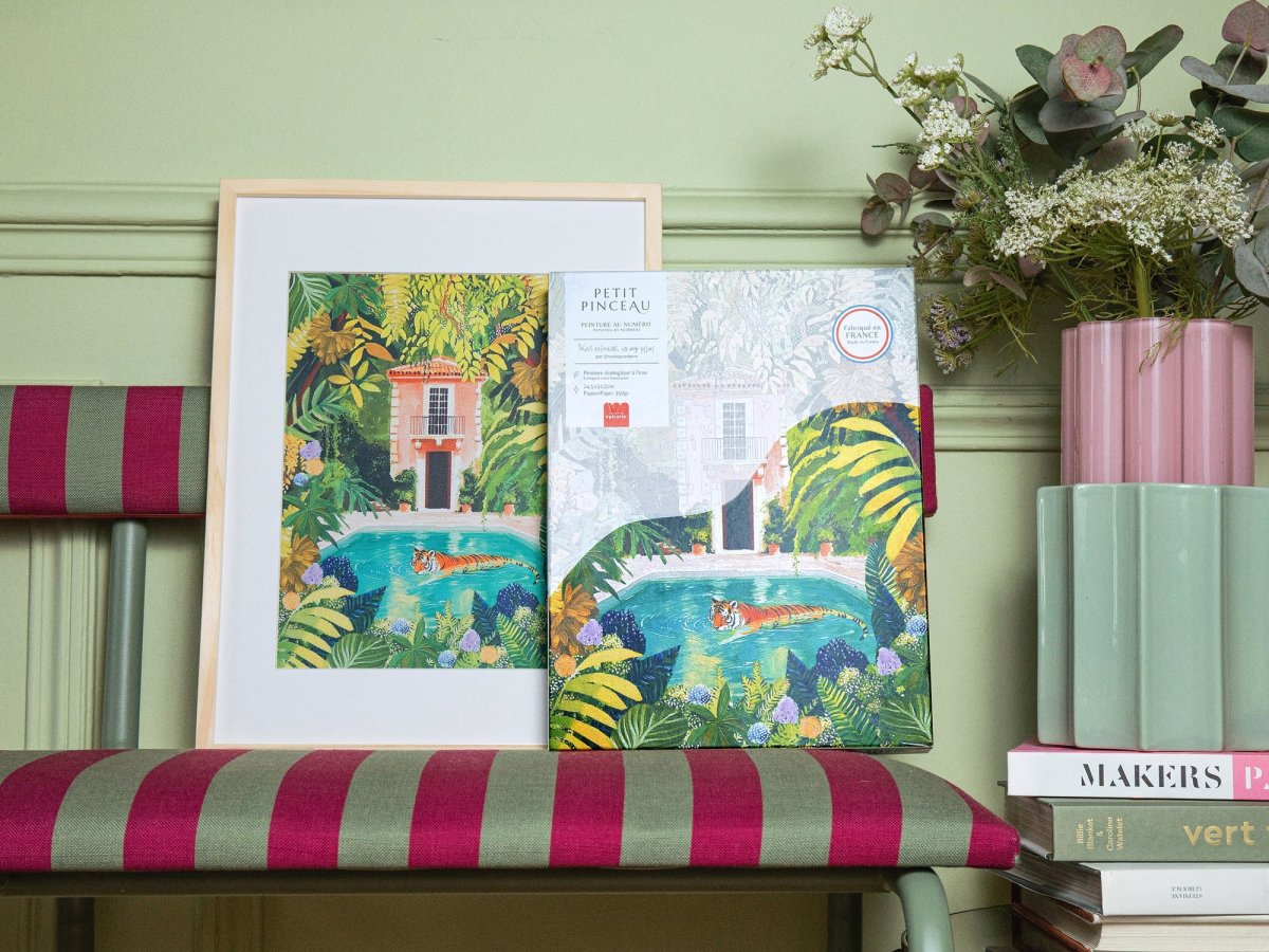Coffret peinture au numéro - Tiger relaxing in my pool – Image 3