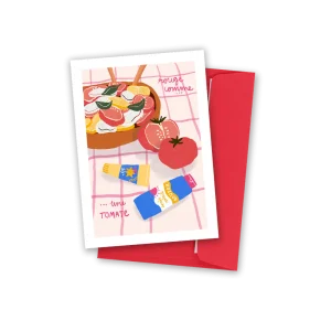 Carte postale Comme une tomate 🍋