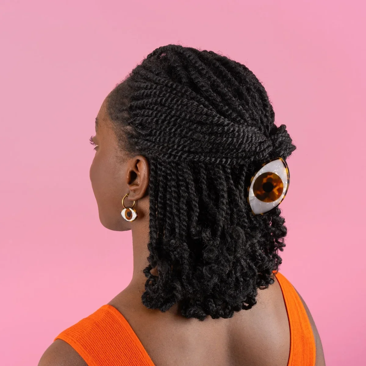 PINCE À CHEVEUX OEIL - MARRON – Image 7