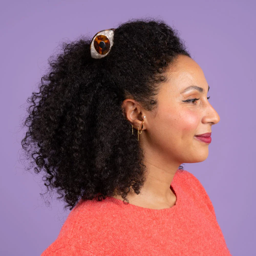 PINCE À CHEVEUX OEIL - MARRON – Image 6