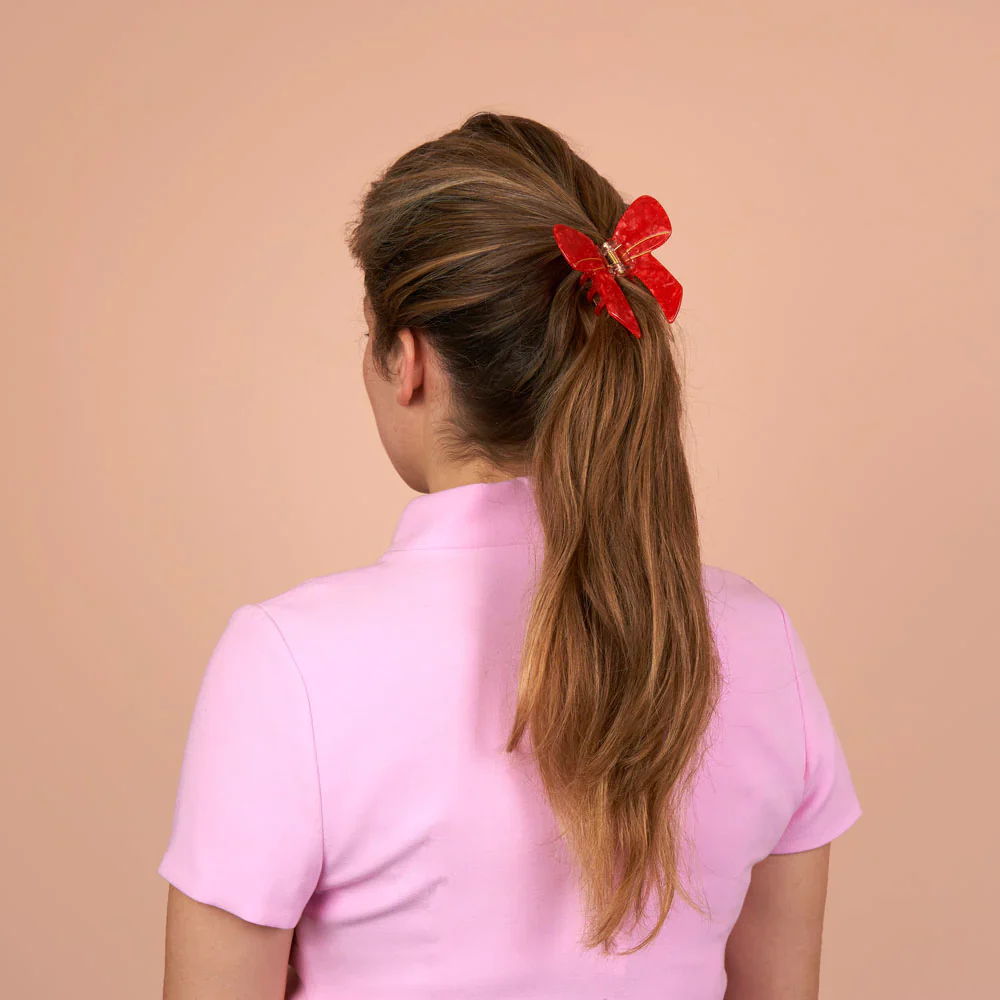 PINCE À CHEVEUX NOEUD ROUGE – Image 4
